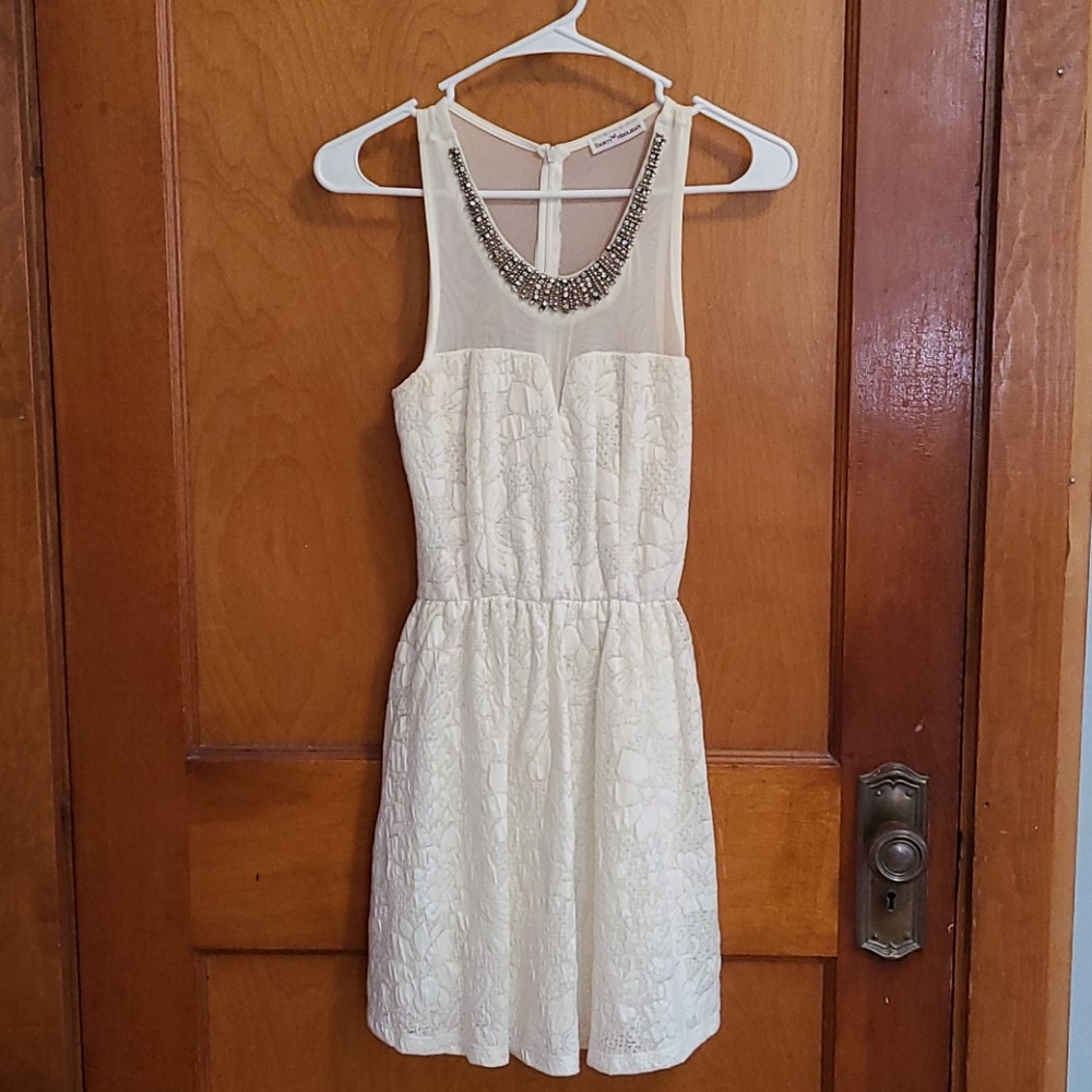 Dainty Hooligan embellished cream dress